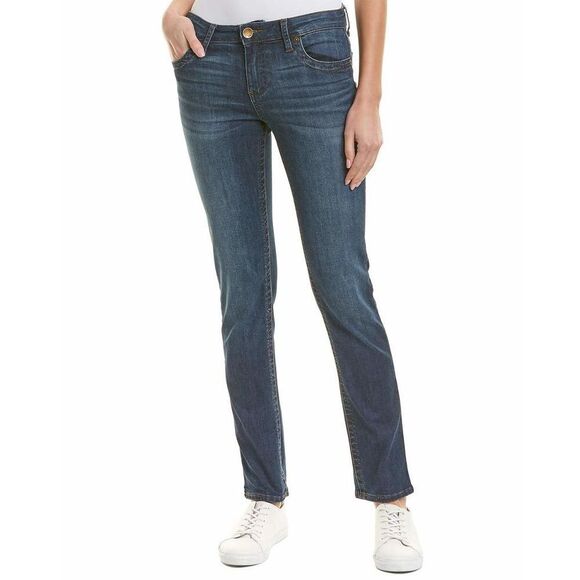 KUT from the Kloth Stevie Straight Leg Jeans 2 Admiration/Dark Stone Base Wash